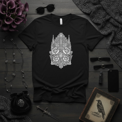 Cathedral Rose — Gilded Goth Tee