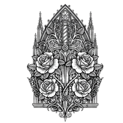 Cathedral Rose — Gilded Goth Tee