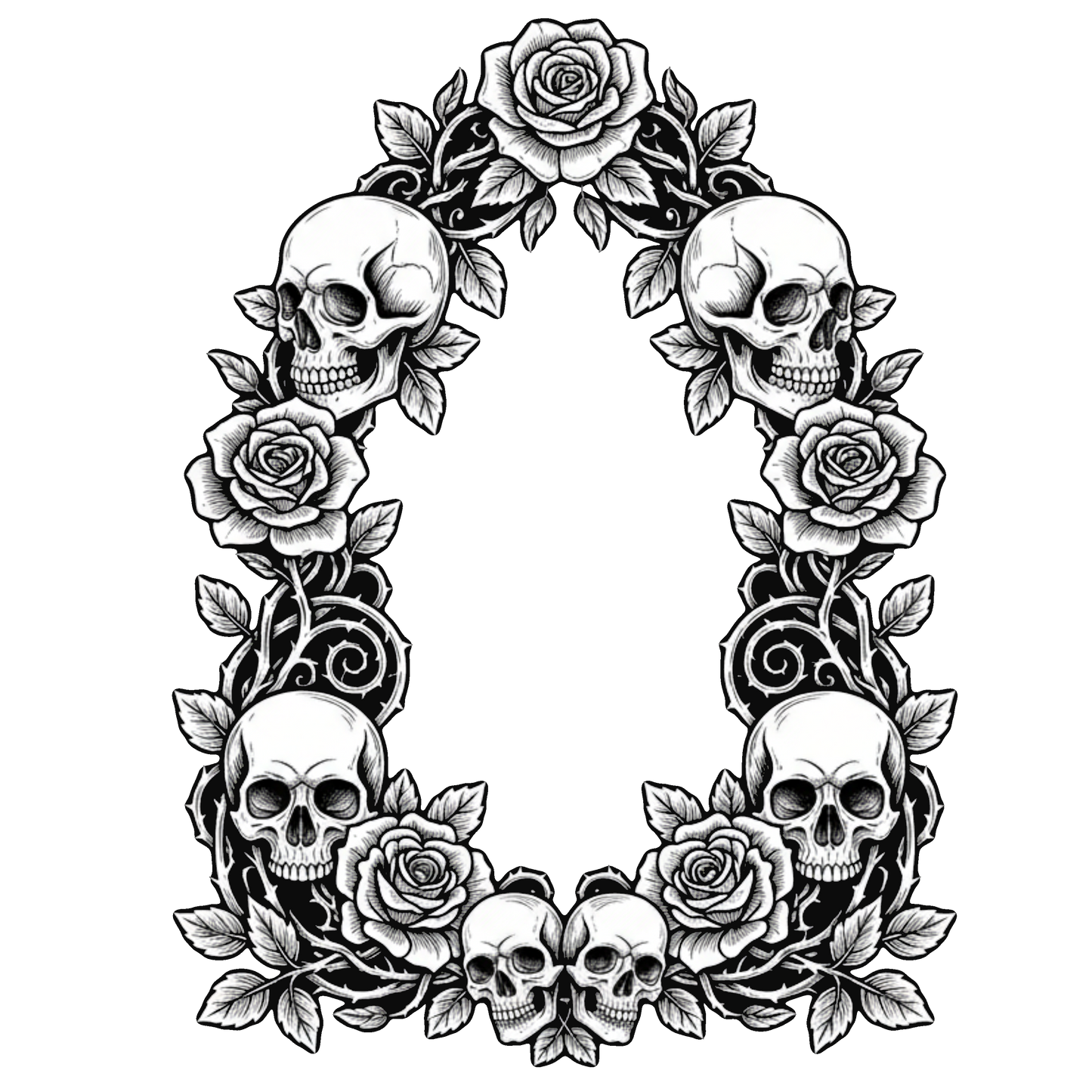 Rose & Skull Entanglement Unisex T-Shirt