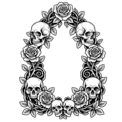 Rose & Skull Entanglement Unisex T-Shirt