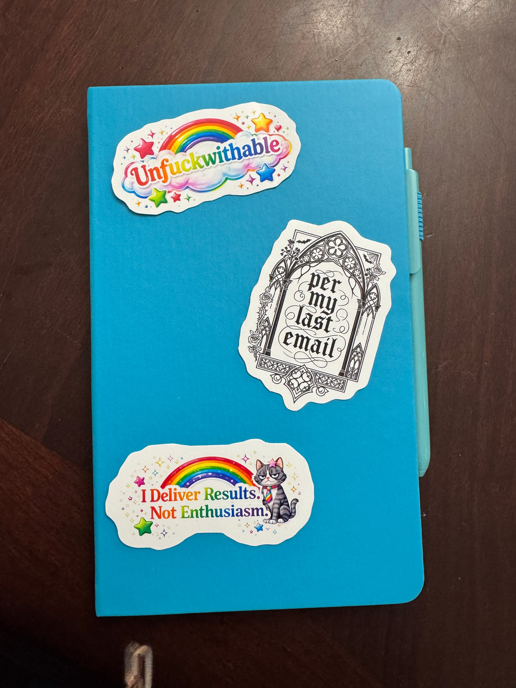 I deliver results not enthusiasm sticker