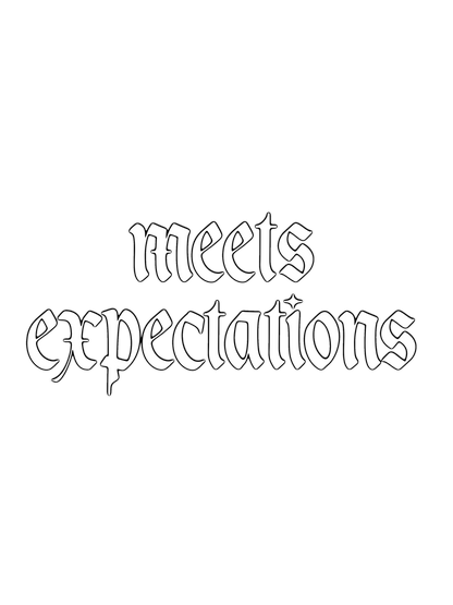 Meets Expectations — Performance Review Tee